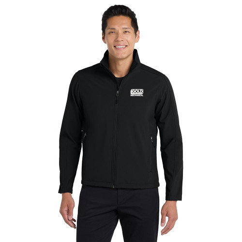 Gold Mechanical BLACK & WHITE Embroidered Soft Shell Jacket
