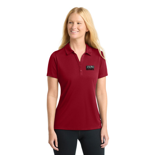 Gold Mechanical BLACK & WHITE Embroidered Ladies' PosiCharge® Competitor™ Polo