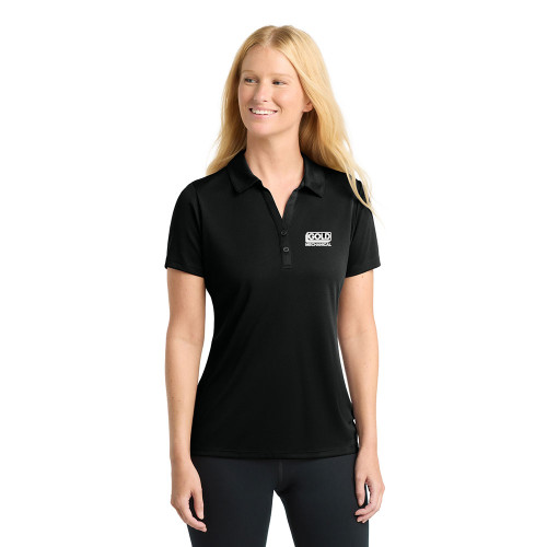 Gold Mechanical BLACK & WHITE Embroidered Ladies' PosiCharge® Competitor™ Polo