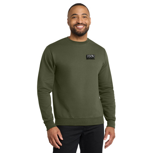 Gold Mechanical BLACK & WHITE Embroidered Crewneck Sweatshirt