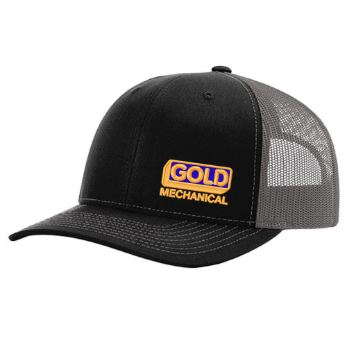 Gold Mechanical FULL COLOR Embroidered Trucker Cap - Richardson® 112
