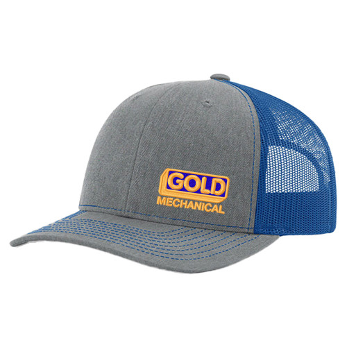 Gold Mechanical FULL COLOR Embroidered Trucker Cap - Richardson® 112