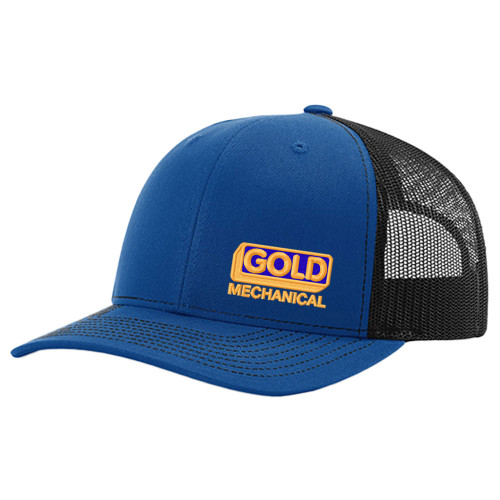 Gold Mechanical FULL COLOR Embroidered Trucker Cap - Richardson® 112