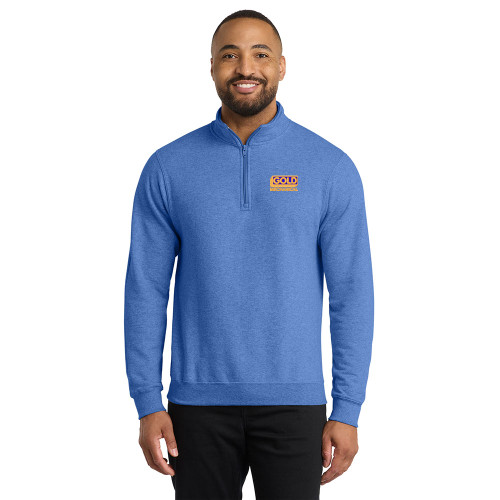 Gold Mechanical FULL COLOR Embroidered Fleece 1/4-Zip Pullover Sweatshirt