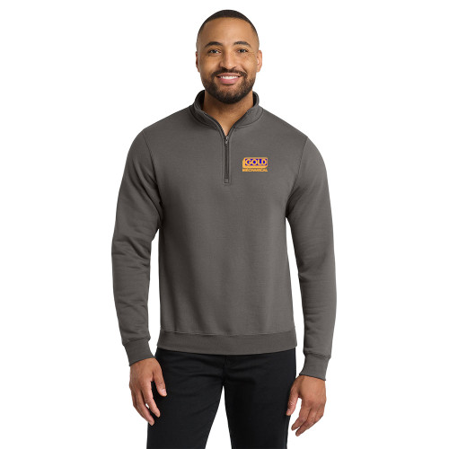Gold Mechanical FULL COLOR Embroidered Fleece 1/4-Zip Pullover Sweatshirt