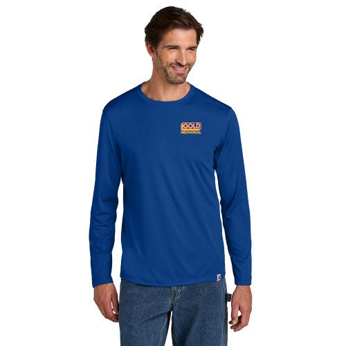 Gold Mechanical FULL COLOR Embroidered Carhartt® Sun Defender™ Long Sleeve T-Shirt