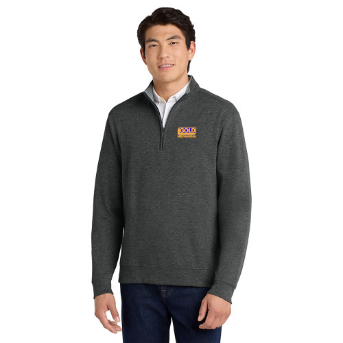 Gold Mechanical FULL COLOR Embroidered Executive Fleece Quarter Zip