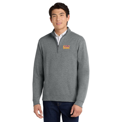 Gold Mechanical FULL COLOR Embroidered Executive Fleece Quarter Zip