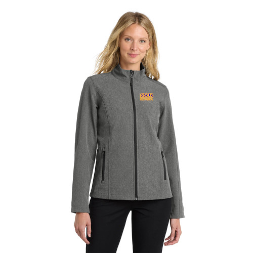 Gold Mechanical FULL COLOR Embroidered Ladies' Soft Shell Jacket