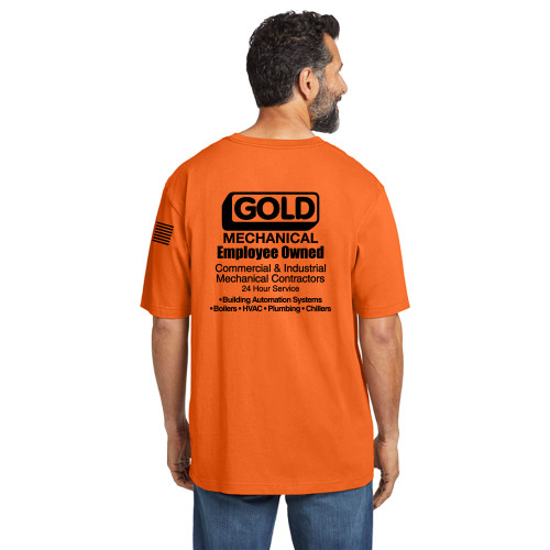 Gold Mechanical BLACK PRINT Carhartt Short Sleeve Pocket Tee
