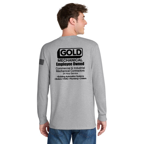 Gold Mechanical BLACK PRINT Long Sleeve Pocket Tee