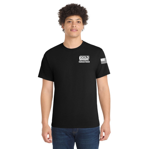 Gold Mechanical WHITE PRINT Short Sleeve Tee