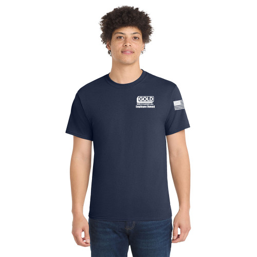 Gold Mechanical WHITE PRINT Short Sleeve Tee