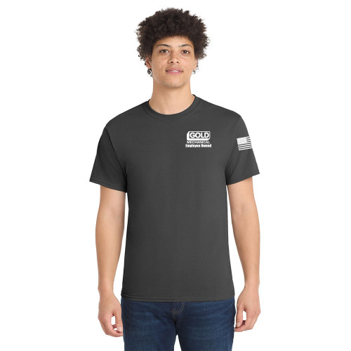 Gold Mechanical WHITE PRINT Short Sleeve Tee