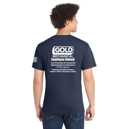Gold Mechanical WHITE PRINT Short Sleeve Tee