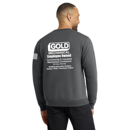 Gold Mechanical WHITE PRINT Crewneck Sweatshirt