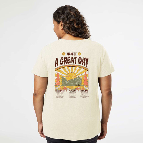Impact168 Make It A Great Day Plus Size Ladies Tee