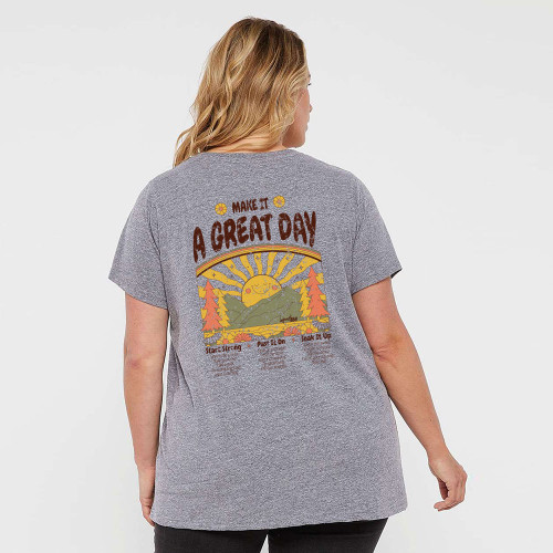 Impact168 Make It A Great Day Plus Size Ladies Tee
