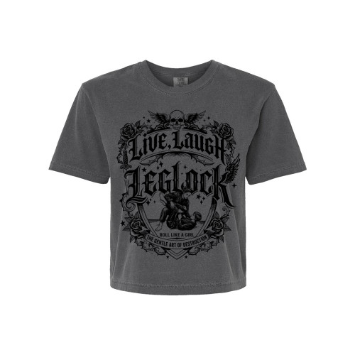 Roll Like A Girl LIVE, LAUGH, LEGLOCK Comfort Colors® Cropped Tee