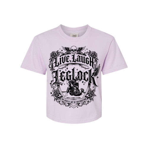 Roll Like A Girl LIVE, LAUGH, LEGLOCK Comfort Colors® Cropped Tee