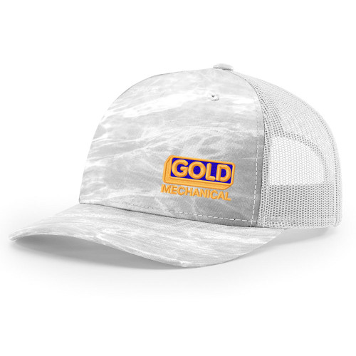 Gold Mechanical FULL COLOR Embroidered Five-Panel Trucker - Richardson 112PFP