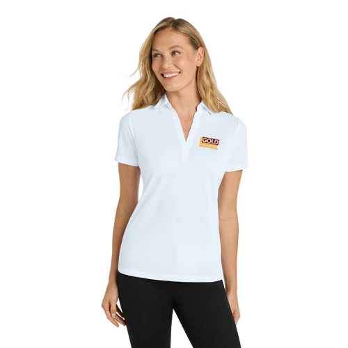 Gold Mechanical FULL COLOR Embroidered Ladies Silk Touch Performance Polo