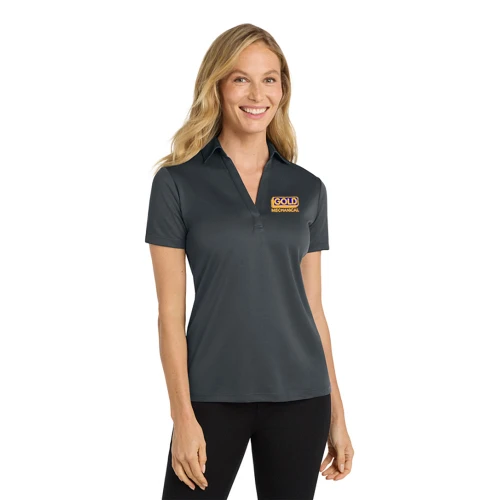 Gold Mechanical FULL COLOR Embroidered Ladies Silk Touch Performance Polo