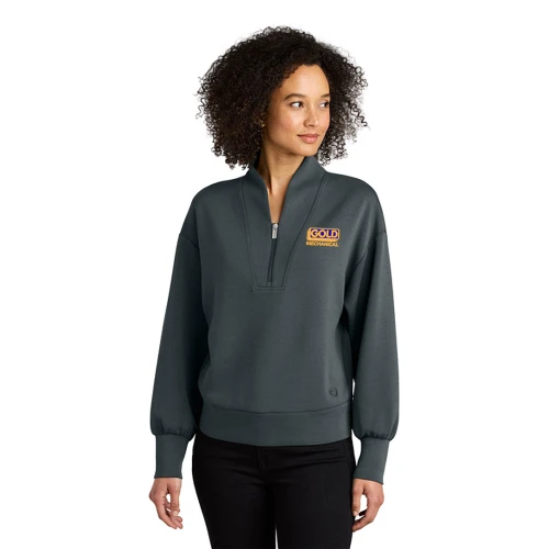 Gold Mechanical FULL COLOR Embroidered Ogio® Transcend Ladies Quarter Zip