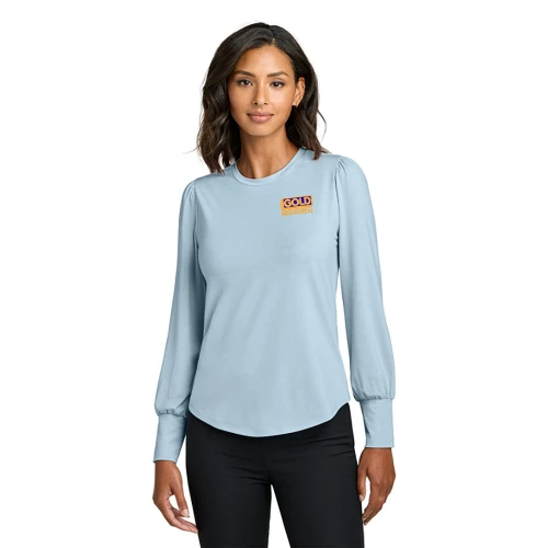 Gold Mechanical FULL COLOR Embroidered Women’s Long Sleeve Buttery Soft Popover Blouse