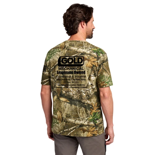 Gold Mechanical BLACK PRINT Camo Cotton Tee