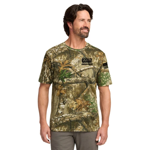 Gold Mechanical BLACK PRINT Camo Cotton Tee