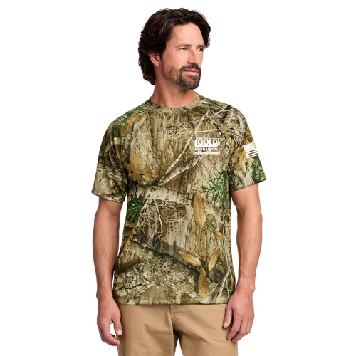 Gold Mechanical WHITE PRINT Camo Performance Tee