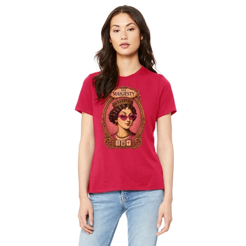 Pink Feather Society HER MAHJESTY Ladies Tee