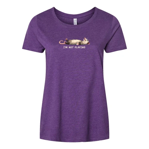 Pink Feather Society I'M NOT PLAYING Ladies Plus Size Tee