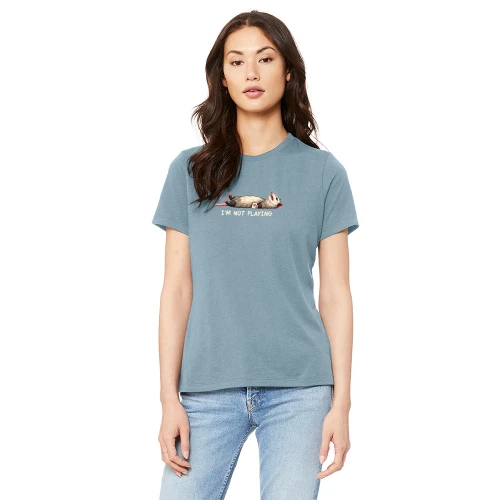 Pink Feather Society I'M NOT PLAYING Ladies Tee
