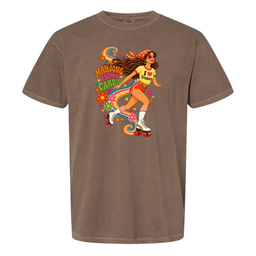 Pink Feather Society MAHJONG IS MY CARDIO Comfort Colors® Unisex Tee