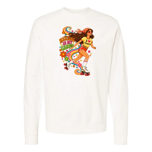 Pink Feather Society MAHJONG IS MY CARDIO Unisex Sweatshirt
