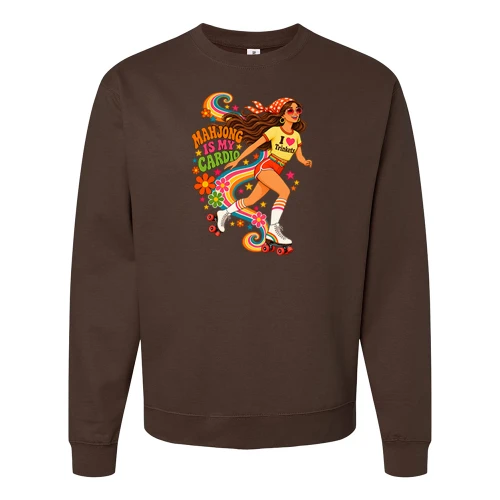 Pink Feather Society MAHJONG IS MY CARDIO Unisex Sweatshirt