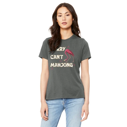 Pink Feather Society SORRY CAN'T MAHJONG Ladies Tee