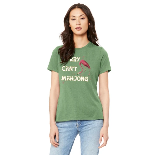 Pink Feather Society SORRY CAN'T MAHJONG Ladies Tee