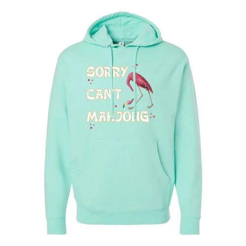 Pink Feather Society SORRY CAN'T MAHJONG Unisex Hoodie