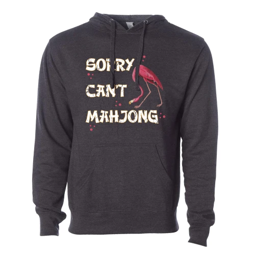 Pink Feather Society SORRY CAN'T MAHJONG Unisex Hoodie