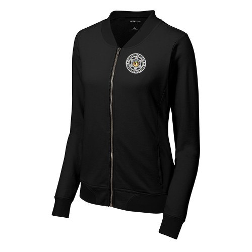 GCSO Embroidered Badge Ladies Lightweight French Terry Bomber - Black