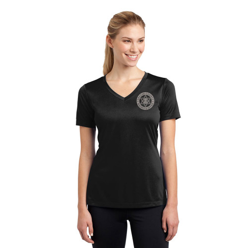 GCSO Black Ladies Performance T-shirt with Deputy Sheriff