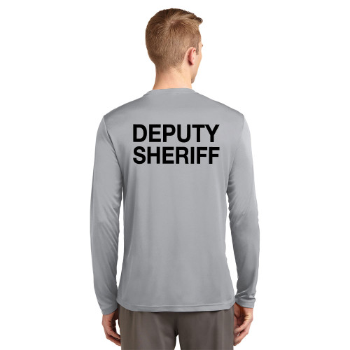 GCSO BADGE & SHERIFF IN BLACK - Long Sleeve Performance T-shirt - Silver GCSO BADGE & SHERIFF IN BLACK - Long Sleeve Performance T-shirt - Silver