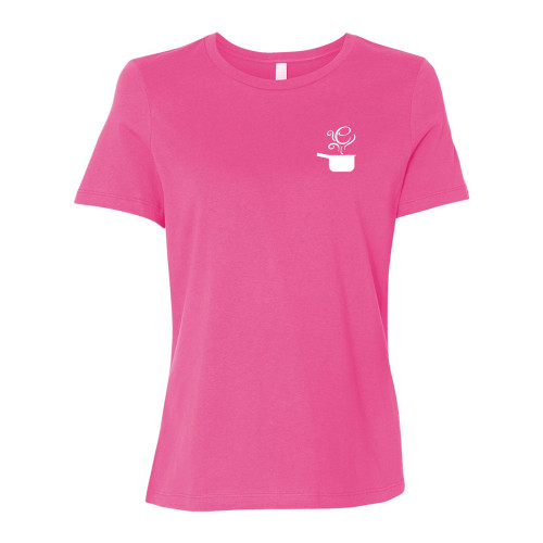EVERYTHING KITCHENS - WHITE - FLC PAN, BACK TEXT, SLEEVE EK - Super Soft LADIES RELAXED FIT Cotton Jersey Tee - Berry EVERYTHING KITCHENS - WHITE - FLC PAN, BACK TEXT, SLEEVE EK - Super Soft LADIES RELAXED FIT Cotton Jersey Tee - Berry