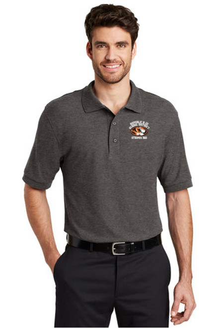 STRIPES 360 - Classic Men's Polo - Charcoal Heather Grey