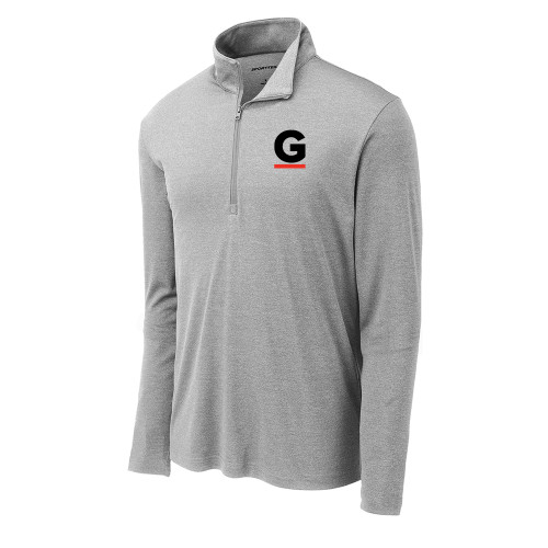 Gutterglove® FLC BLACK & RED G Endeavor 1/2-Zip Pullover - Light Grey Heather