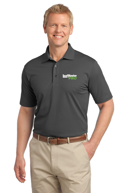 Gutterglove® EMBROIDERED WHITE LEAFBLASTER PRO® - TALL Unisex Polo - Grey Smoke Gutterglove® EMBROIDERED WHITE LEAFBLASTER PRO® - TALL Unisex Polo - Grey Smoke