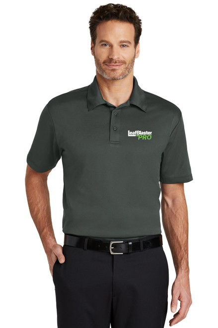 Gutterglove® EMBROIDERED WHITE LEAFBLASTER PRO® - TALL Performance Unisex Polo - Steel Grey Gutterglove® EMBROIDERED WHITE LEAFBLASTER PRO® - TALL Performance Unisex Polo - Steel Grey